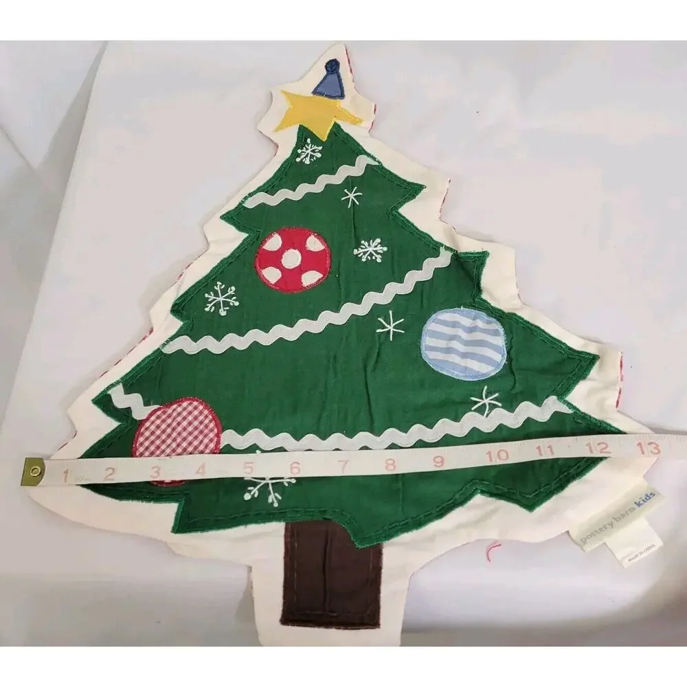 Pottery Barn Kids Set Of 3 Christmas Tree Santa Claus Snowman Cotton Placemats